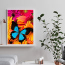 5D Crystal Diamond Painting Blue Butterfly Full Round Mosaic Kit Home Decor