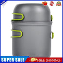 2pcs /Set Portable Camping Cookware Outdoor Hiking Picnic Tableware Pot