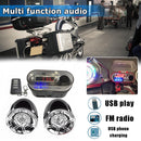 HY-007 Motorcycle Bluetooth Speaker Audio System with Mic TF Radio USB Charger