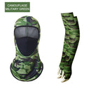 Outdoor Cycling Sun Protection Ice Silk Arm Sleeve Bandana Kit (Army Green)