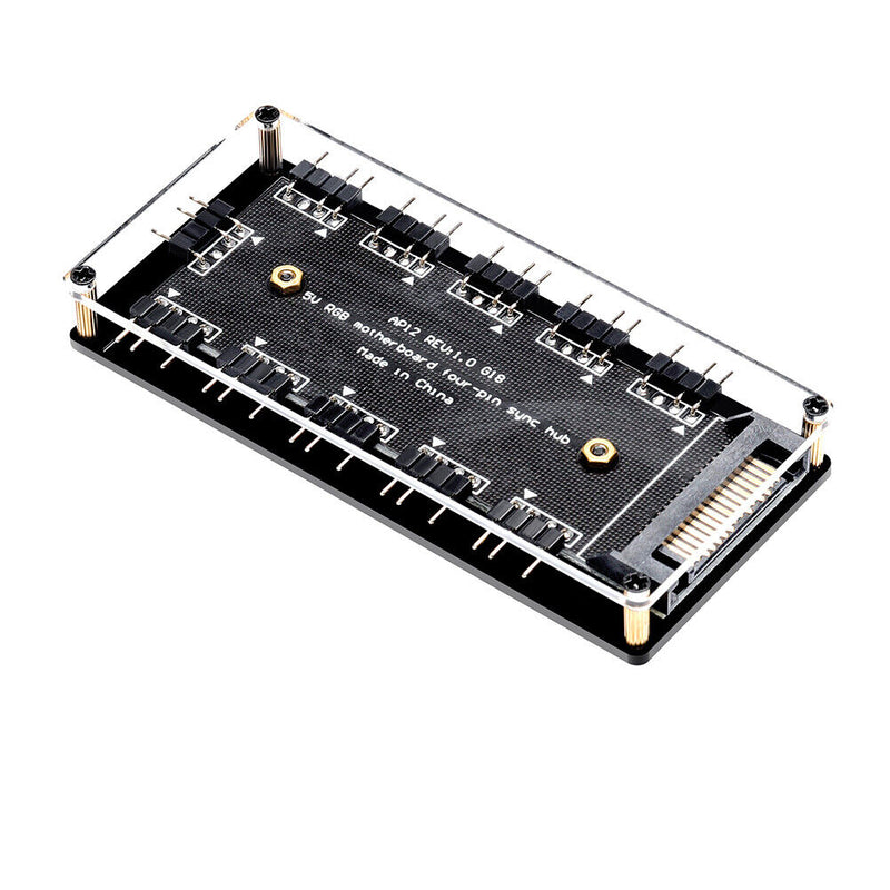 10-Port RGB Fan HUB SATA Power 5V 3PIN ARGB Extension Splitter for Gigabyte MSI