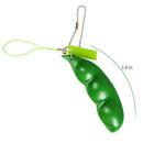 Cute Soybean Extrusion Phone Charm Stress Relieve Squeeze Bean Key Chain
