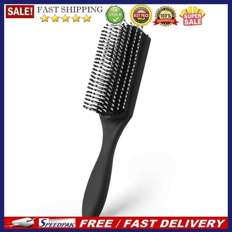 9-Rows Hair Brush Scalp Massager Curly Detangling Hair Comb Salon Styling Tools