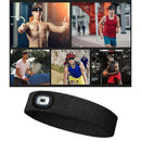 LED Headband Light Rechargeable Headlight 3 Intensity Headlamps (Black) Newly