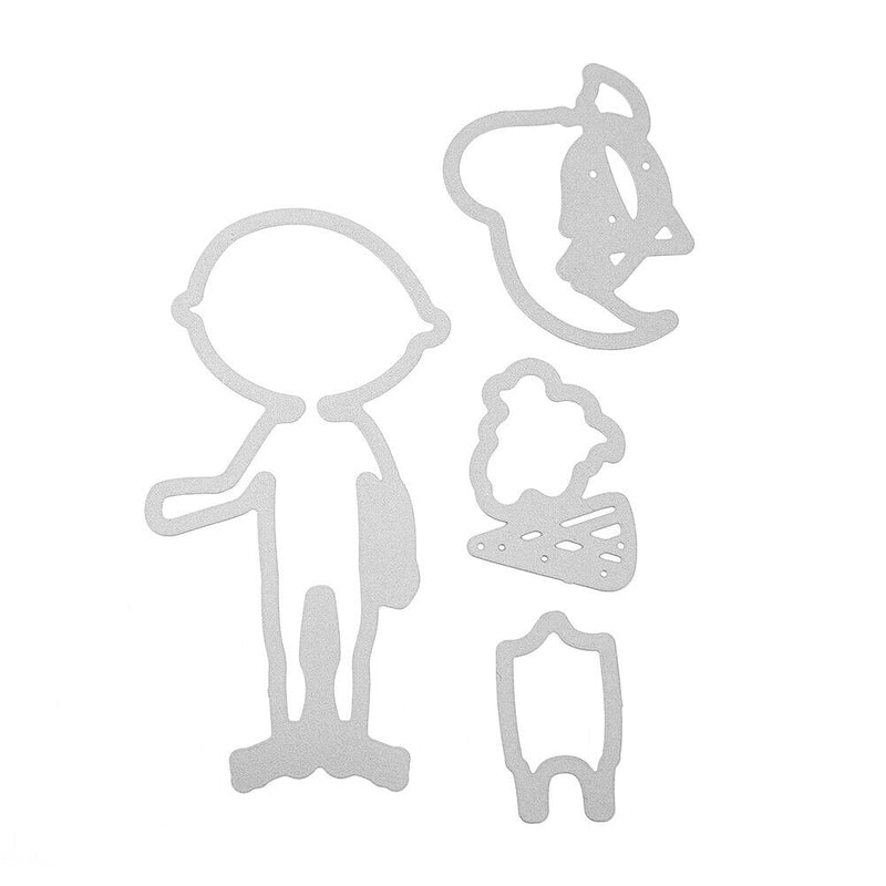 4pcs DIY Cute Girl Metal Cutting Die Scrapbook Emboss Stencils Crafts Decor-2054