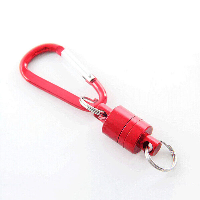 Magnetic Buckle Portable Carabiner Lure Magnet Hanging Clasp Holder (Red)