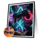 5D Diamond Painting Game Controller Full Round Rhinestone DIY Home Decoration