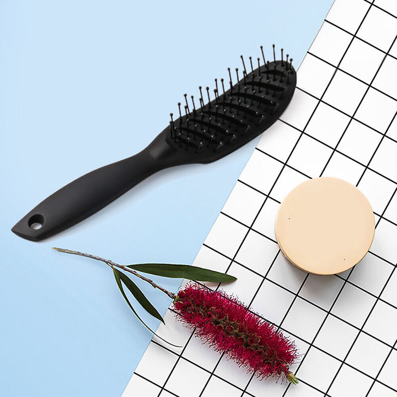 Curved Anti-Static Hair Massage Comb Wet Dry Dual-Use Home Salon Styling Brus