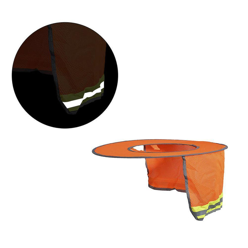 Summer Covers Hard Hat Neck Shield Sun Visor Protection (2pcs Orange)