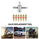 Car Replacement Tire Tyre Valve Stem Core Part Valve Core Remover Set (7x) Newly
