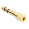 3.5mm Stereo Female to 6.35mm Male Mono Audio Adapter Plug Newly