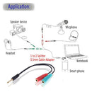 2 in 1 Splitter 4 Pin 3.5mm Audio Headphones Headphones 2 Female Female Female Head