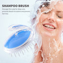 Silicone Massage Comb Head Body Scalp Hair Cleaning Bath Spa Brush (Blue) Newly