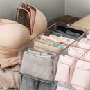 Closet For Socks Holder 4 Compartments Stackable Plastic Storage Clothes X2V5