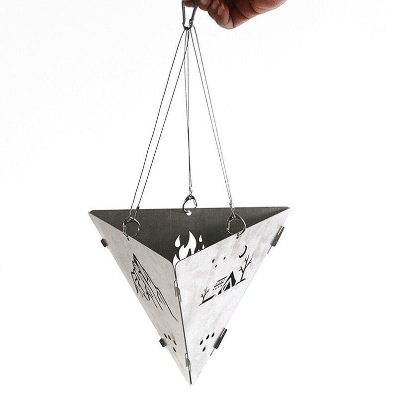 Stainless Steel Camping Picnic Burning Stoves Campfire Hanging Triangle Sto
