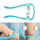Hand Roller Neck Shoulder Dual Trigger Point Self Massager Relieve (Blue) Newly