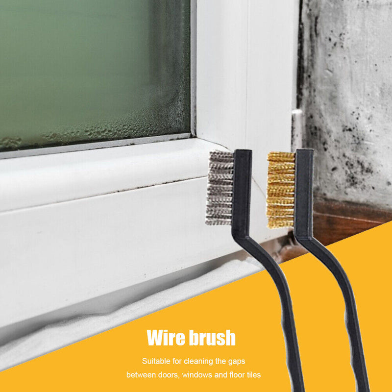 3pcs Wire Brush 7 inch Mini Rust Paint Remover Scrubbing Cleaning Brushes Newly