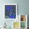 Blue Chrysanthemum Oil Paint By Numbers Kit DIY Acrylic Painting on Canvas