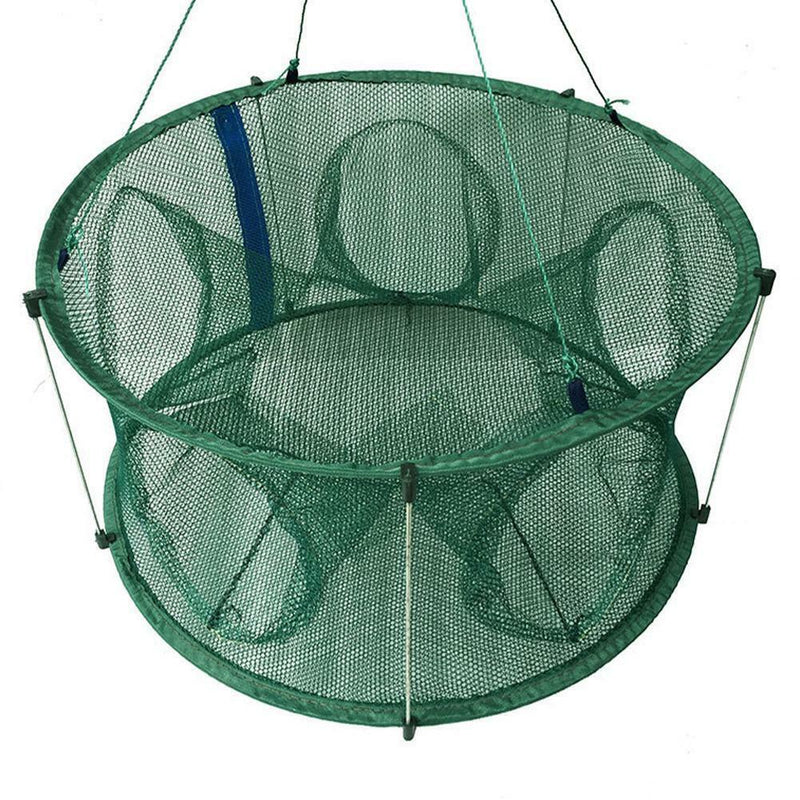 Automatic Fishing Net Trap Cage Round Shape Open For Crab Crayfish Lobster F7X0