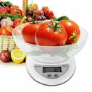 5KG Digital Kitchen Scales LCD Electronic Cooking Food Bowl Measuring S9O3 G4H0