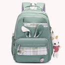 #A Fashion Backpack Cute Rabbit College Backpack Nylon Back Pack Pendant for T