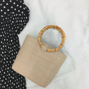 4pcs Round Bamboo Bags Handles DIY Handcrafted Tote Purse Handbag Hanger
