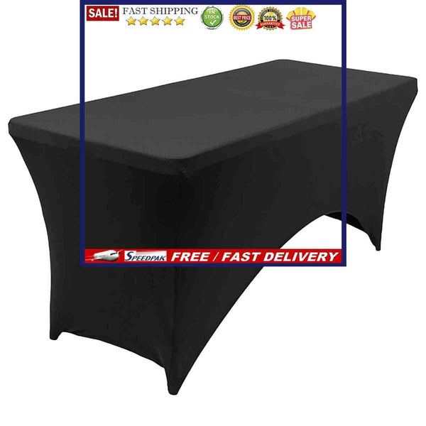 Rectangular Fitted Polyester Tablecloths High Stretch Table Cover for Party Show