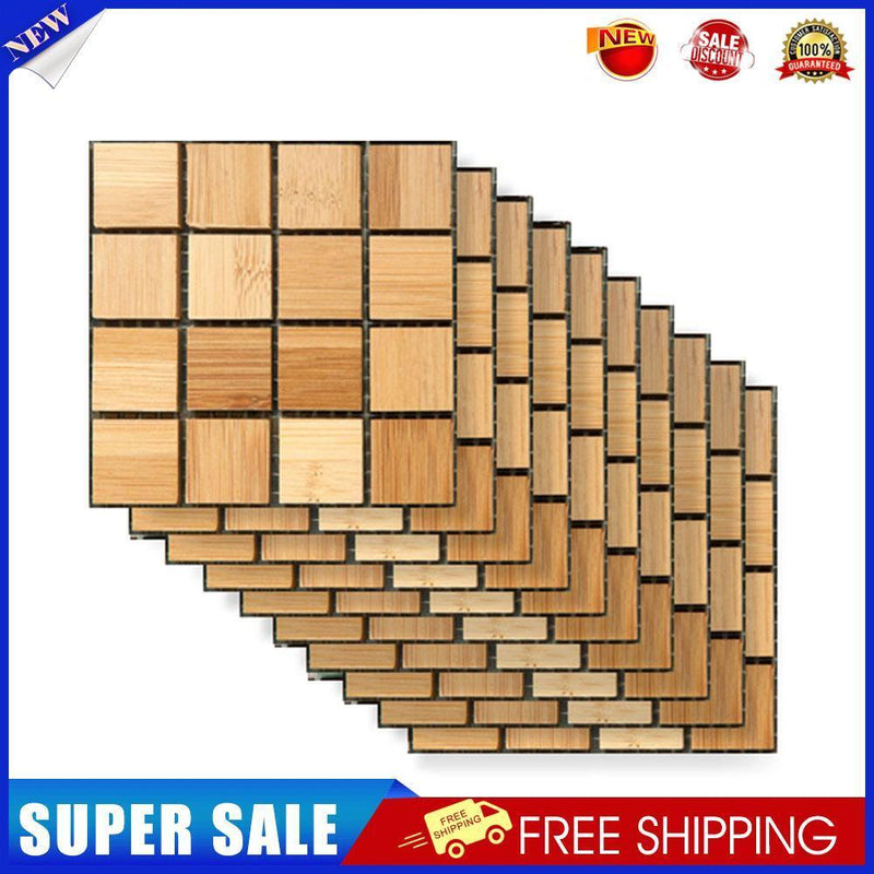 10pcs 10cm Retro Tiles Wall Stickers PVC Waterproof Kitchen Decals (MSC054)
