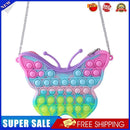 Push Bubble Butterfly Shoulder Bag Pendant Antistress Toys Kids (Macaron)