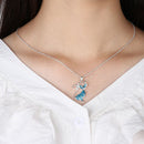 Exquisite Trendy Elegant Gift Fashion Chain Opal Necklace Cat Pendant Jewelry