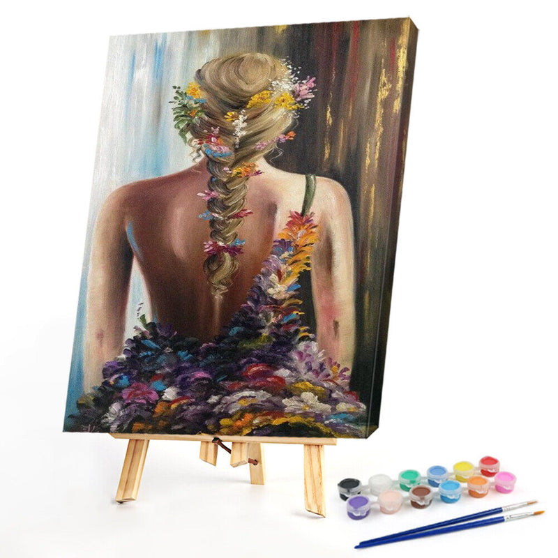 Woman Back Oil Paint By Numbers Kits Canvas Drawing DIY Coloring Pictures