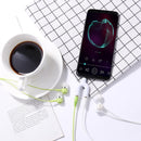 3.5mm Extension Earphone Audio Splitter 1 Male to 2 Female Adapter (White)