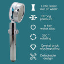 Pressurized Bath Shower Head Handheld Massage Rotary Water Sprayer (Blue) Newly