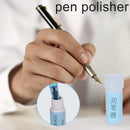 Wet the nib to prevent the ink from sticking, blocking the pen`