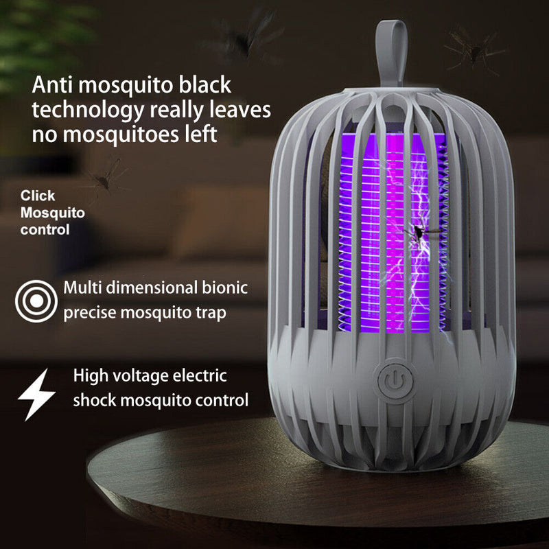 Pest Control Lights LED Bug Trap Mute Luring Mosquito Killer Lamp (Grey) Newly
