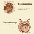 #A 1400ml Cute Bear Drinking Water Bottle Portable Summer Leak-Proof Straw Cup