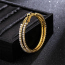 Rhinestone Shiny Crystal Hoop Earrings Drop Earrings Dangle Jewelry Ear Stud