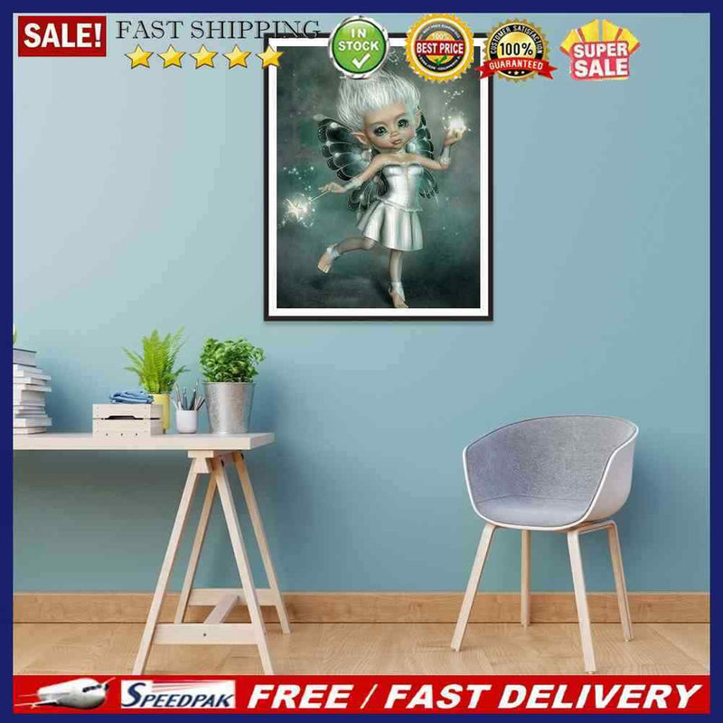 5D DIY Diamond Painting Kits Full Square Drill Winged Elf Mosaic Wall Picture