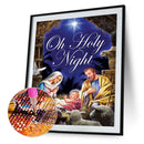5D DIY Diamond Painting Full Round Drill Oh Holy Night Wall Decor Rhinestone Art
