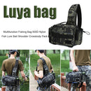 600D Nylon Fishing Tackle Bag Fish Lure Crossbody Pack (Dark Camouflage) Newly