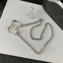 Women Mens Biker Rock Punk Necklace Dark Gothic Handcuffs Pendant Chain Choker