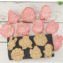 6 Christmas Cookie Biscuit Mould Santa Snowflake Reindeer Gingerbread a a F7B9