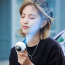 Summer Silent Air Cooling Fan Leafless Travel Desktop Wearable Fans (White)