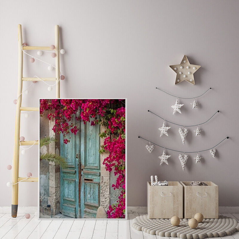 Painting By Numbers DIY Pink Multiflora Room Wall Picture Hand Painted Handwork