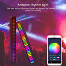 Voice-Activated Pickup Rhythm Lights RGB Stick Music Level Light (Black)