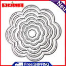 7Pcs/Set Flower Circles Metal Cutting Dies Stencils DIY Scrapbook