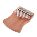 Portable 17-Key Mahogany Veneer Kalimba Thumb Piano Mbira Sanza (Yellow) Newly