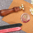 25mm Retro Wax Seal Stamp Copper Head with Handle Envelope Sealing Decor Kits