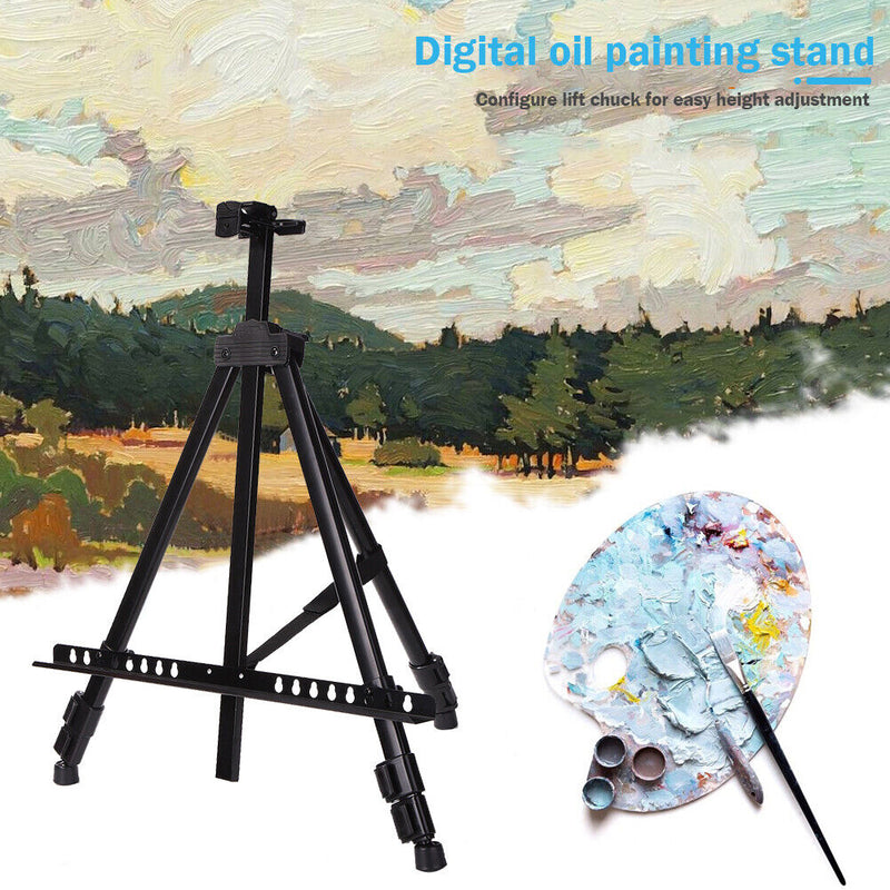 Portable Adjustable Metal Sketch Easel Aluminum Alloy Stand for Drawing Painting