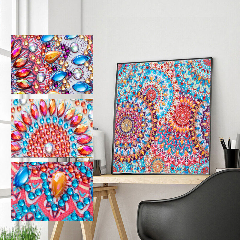 30x30cm 5D DIY Partial Special Shaped Drill Diamond Painting Datura Abstract Art